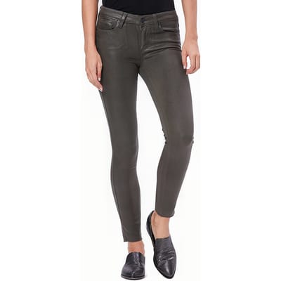 PAIGE Verdugo Ankle Raw Hem Chive Luxe Coating Maat: W23 | Slim Jeans Outlet | Dames | Grijs