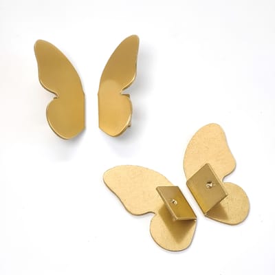 1 Paar Creatieve Symmetrische Metalen Vlinder Trekgreep, Geschikt voor Kasten, Lades, Kledingkasten, Opbergdozen Eenvoudig te Installeren