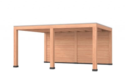 Douglas overkapping, 500 x 400, met achterwand, Westwood Modern Basic