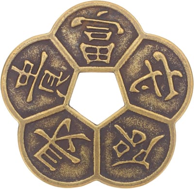 Pruimenbloesemmunten voor Feng Shui, antieke munten voor geluk en welvaart, traditioneel verzamelobject voor succes en harmonie