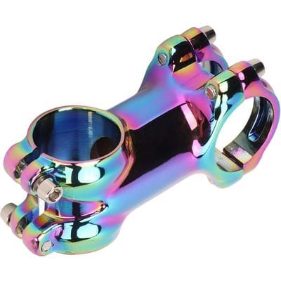 Potence de Guidon Alliage d'Aluminium CNC Couleur Éblouissante Réglable Plus ou Moins 7 Degrés Potence de Vélo pour Vélo de Montagne Route black
