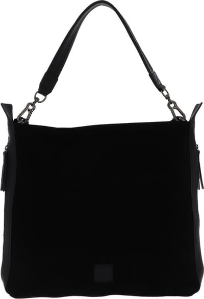 FREDsBRUDER Leren Schoudertas Lazap Hobo Bag Black Zwart