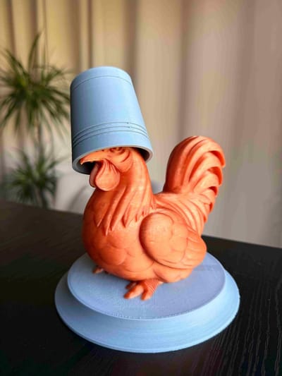 Haanfiguurtje Emmer Gaming Decor Kippenornament Boerderijdierbeeldje Cadeaus Voor Gamers |