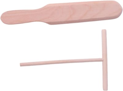 Pannenkoek Bakset - Crêpe Gereedschap - Bakken en Bereiden - Houten Constructie - 24.5 cm - Khaki