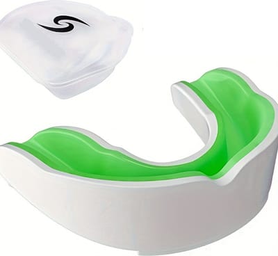 Nivard Gebitsbeschermer Volwassen & Kinderen - Mouthguard - Bitje Kickboksen - Vechtsport - Boksen - Groen & Wit - Klein