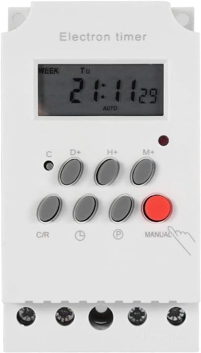 Digitale Tijdschakelaar 1 Minuut - 168 Uur, Programmeerbare Elektronische Schakelaar voor Tijdregeling (AC220V)