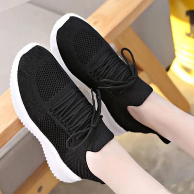Nieuwe Fly Geweven Mesh Sneakers Dames Koreaanse Mode Casual Kokosnoten Schoenen Zachte Zool Hardloopschoenen 40 gray