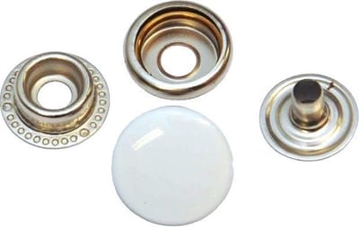 inslag drukknopen wit type 4-7 - metaal - 15 mm - inslagdrukkers - 12 drukkers