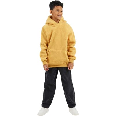 Brave Soul Hoodie met kangoeroezak voor kinderen (Mosterd)