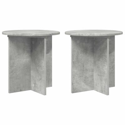 vidaXL - Plantenstand - 2 - st - Betongrijs - 40 - x - 40 - x - 40 - cm - Bewerkt - hout