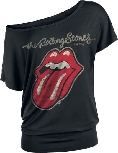 The Rolling Stones T-shirt - Plastered Tongue - S tot 5XL - voor Vrouwen - zwart