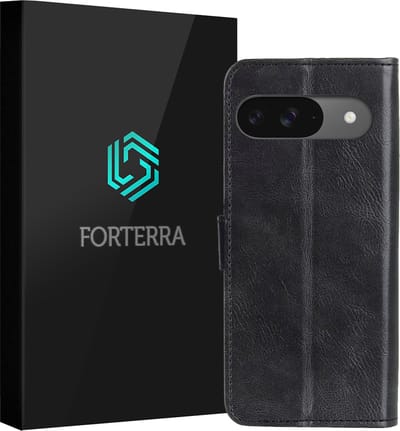Hoesje Geschikt voor Google Pixel 9 - Luxe Bookcase - Walletcase Hoes - Portemonnee - Cover - Zwart