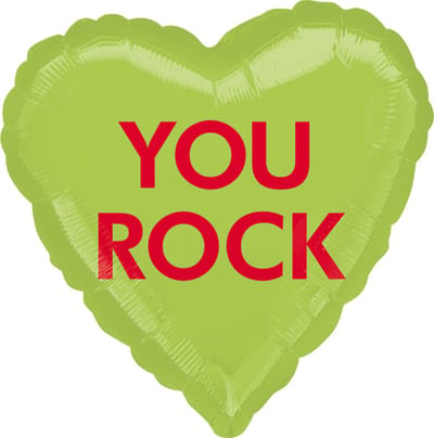 Amscan folieballon hartvorm ''You rock'' 43cm