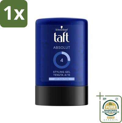 1 x Schwarzkopf - Taft - Absolut Haargel - Mannen - Langdurige Hold - 300 ml- Haargel Mannen - Langdurige Fixatie - Haargel Voor Mannen - Haargel 300 Ml - Fixatie Haar