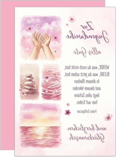 Wenskaart Jeugdwijding - Feestelijke Groet - Bijzondere Wensen - Dubbele Vouwkaart - 115 x 17 cm - Neutraal