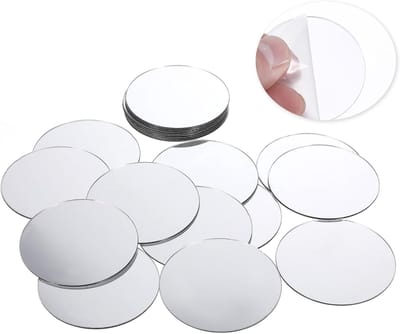 Spiegel Sticker - 20 stuks - Deurspiegel - Plakspiegels - Acryl - Wandspiegel - Plakspiegel - Rond Wandspiegel - Geschikt voor badkamers, woonkamers, slaapkamers en kledingkasten - 10 x 10 cm