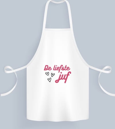 Akyol - de liefste juf Keukenschort - Juf - voor de liefste juf - juf - verjaardagscadeau - verjaardag - cadeau - afscheidscadeau - geschenk - leuke cadeau - kado - gift - juffendag - 82 bij 71 cm