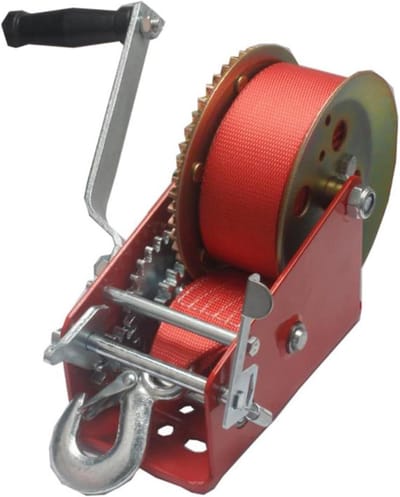 Handlier - Touwlier Kabel Lier - Zware Voorwerpen Tillen - 3000 lbs Kracht - 50 g - Rood