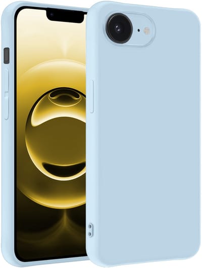 Hoesje - Geschikt voor Apple iPhone 16e - Sterk & Shockproof - Hoes Cover - Siliconen Case - Telefoonhoesjes - Lichtblauw
