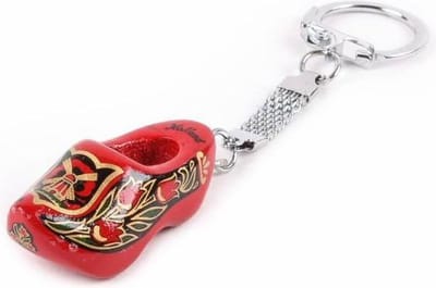 Sleutelhanger Klomp Enkel Rood/goud Holland 4 Cm - Souvenir