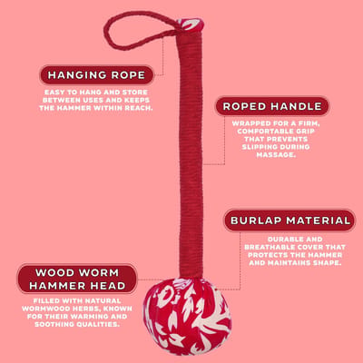 Wormwood Massage Hammer - Red