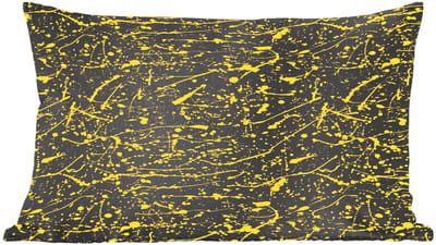 Sierkussens - Kussentjes Woonkamer - 60x40 cm - Spat - Waterverf - Geel - Zwart
