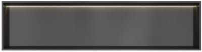 Hotbath &More Inbouwnis - 30 x 120 x 10 cm - met LED-verlichting - Geborsteld Zwart PVD
