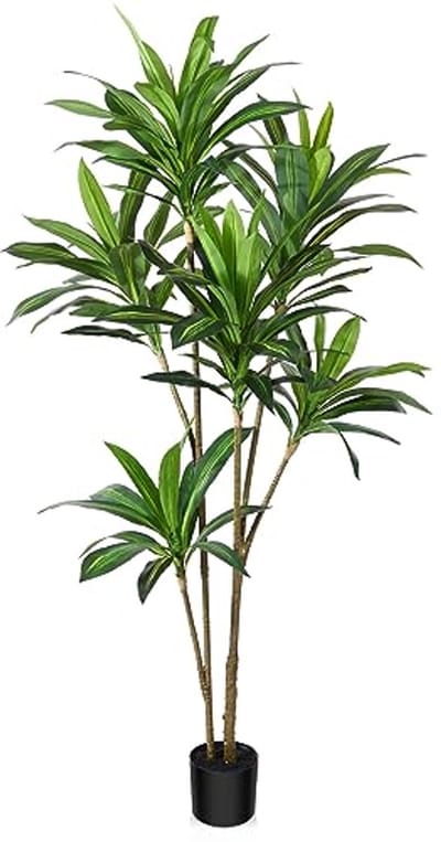 Kunstmatige Drakenboom 180 cm - Tropische Kunstplanten voor Woonkamer, Slaapkamer en Kantoor - Onderhoudsvrij en Duurzaam