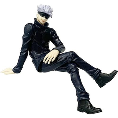 14cm Jujutsu Kaisen Anime Model Zittend Satoru Gojo Model Set Model PVC Actiefiguren Anime Ornament Speelgoed Cadeaus black
