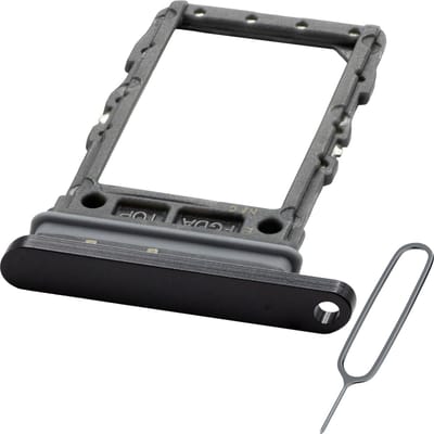 MMOBIEL Dual Simkaart Houder Compatibel met Samsung Galaxy Z Flip6 – Sim Tray - Dubbele Simkaarthouder Vervanging – Sim Card Tray - Incl. Sim Pin en Waterdichte Rubberen Ring - Zwart