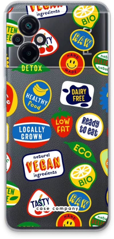 Case Company® - Hoesje geschikt voor Xiaomi Poco M5 hoesje - Fruitsticker - Soft Cover Telefoonhoesje - Bescherming aan alle Kanten en Schermrand