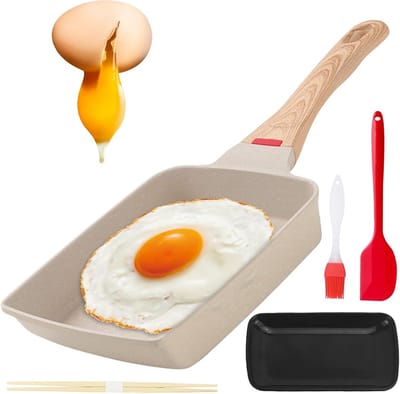 Rechthoekige Japanse Koekenpan met Antiaanbaklaag voor Omelet en Ontbijt