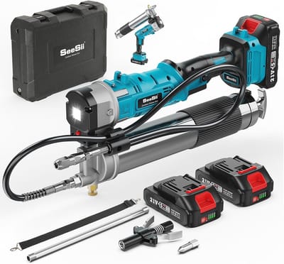 Innovatieve 2-in-1 Accu-Vetpers voor Efficiënt Onderhoud van Machines
