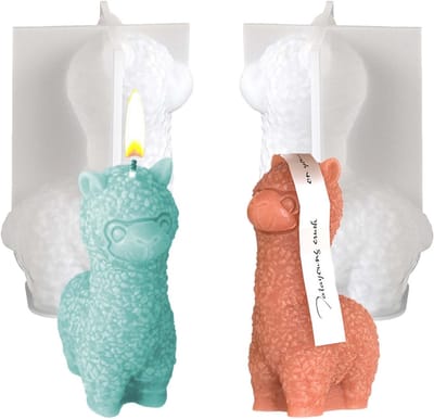 Siliconen mallen voor kerstdecoraties, alpaca-figuren, kaarsen en zeepgieten