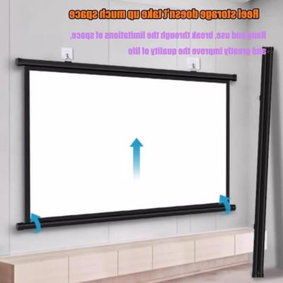 Projectiescherm Handmatig Neerklapbaar - Filmscherm Beamer - Thuisbioscoop Ervaring - Kreukvrij Matte Stof - 30 Inch 4:3 - Wit