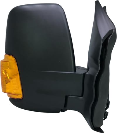 BILMAX Rechter Buitenspiegel Vervanging voor Ford Transit V363 2014–2022, Korte Spiegelarm, Elektrisch Verstelbaar, Verwarmd, Met Richtingaanwijzer, Zwart, 6-Pins (Passagierszijde)