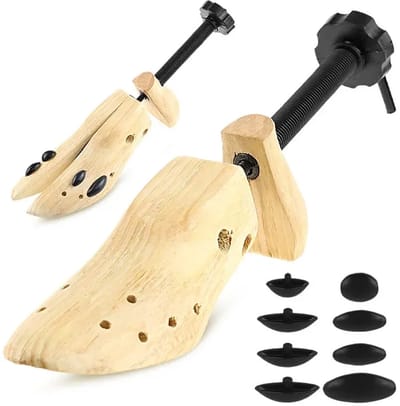 1 Stuks Verstelbare Houten Schoenspanner Unisex – Schoenverbreder & Schoenoprekker voor Flats, Pumps, Laarzen – Schoenaccessoire Maat M (39-41)
