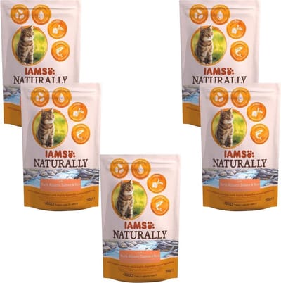 Iams Naturally Cat Adult Zalm&Rijst - Kattenvoer - 5 x 700 g