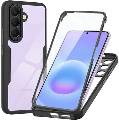 Hoesje geschikt voor Samsung Galaxy A57 - Techsuit ColorVerse 360 Case met Screenprotector - Zwart