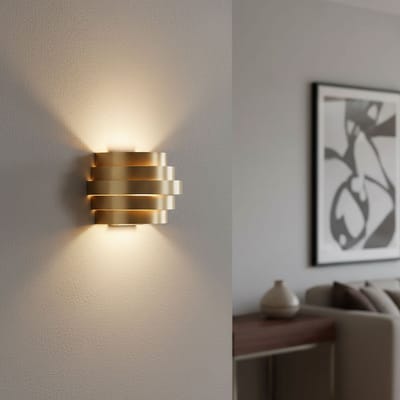 Wandlamp | 20 cm | Scudo wandlampen | G9 | messing | aluminium metaal | design verlichting