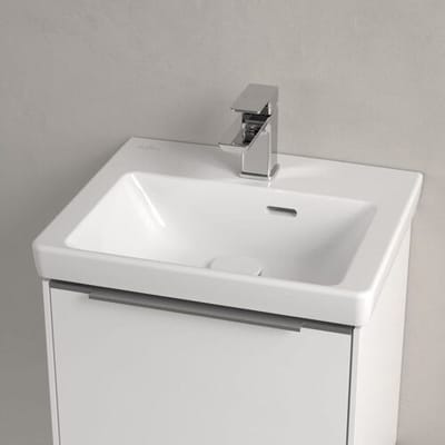 Villeroy & Boch Subway 3.0 wash hand basin 45 cm, for furniture mounting, with 1 tap hole, with overflow 4370FK01