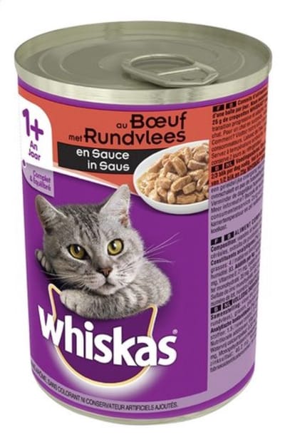 Whiskas - Rund in Saus in Blik - 6x400g