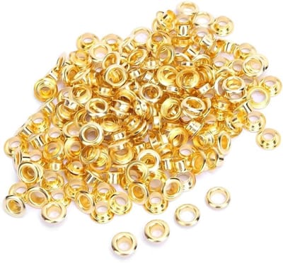 100 Stuks Messing Oogjes 5mm Dubbelzijdige Rivets Grommets voor Leren Accessoires, Tassen en Schoenen Maakprojecten