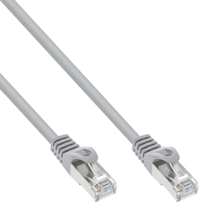 InLine® Patchkabel, SF/UTP, Cat.5e, grijs, 1m