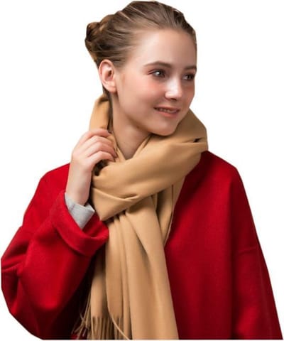 Zijdezachte Sjaal - Sjaal Dames - Camel - 200cm