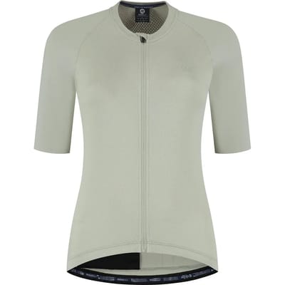 Rogelli Essential II Dames Korte Mouw Fietsshirt - Lange Rits - Taupe