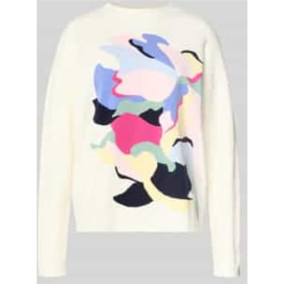 Gebreide pullover van Viscosemix met overgesneden schouders