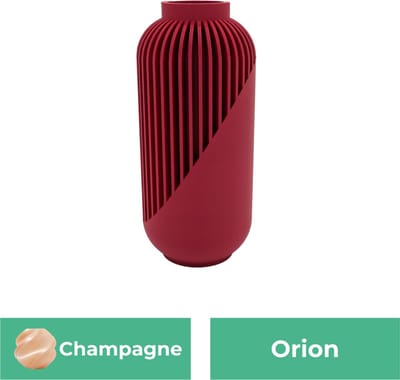 Orion moderne vaas – Decoratieve vaas - Champagne - 3d geprinte vaas – geschikt voor droogbloemen - 20CM