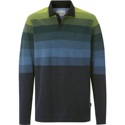 Babista herren Poloshirt Met Lange Mouwen - 48/50 - donkerblauw - Plus Size