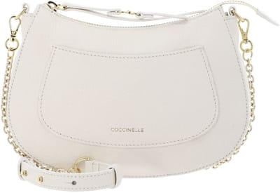 COCCINELLE Leren schoudertas C-Easy Mini Crossover Bag Pearl crème